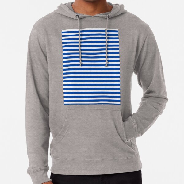 Cobalt Blue and Black Horizontal Stripes