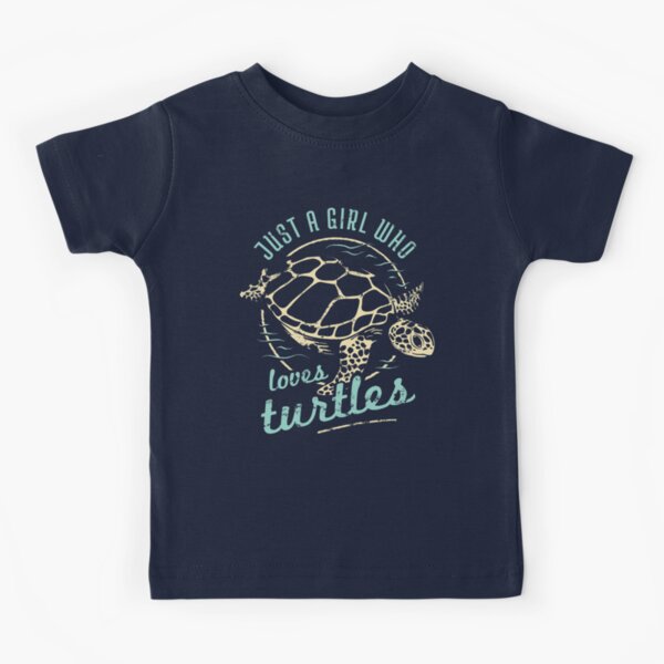 Turtle Conservation - Just A Girl Who Loves Turtles Kids T-Shirt