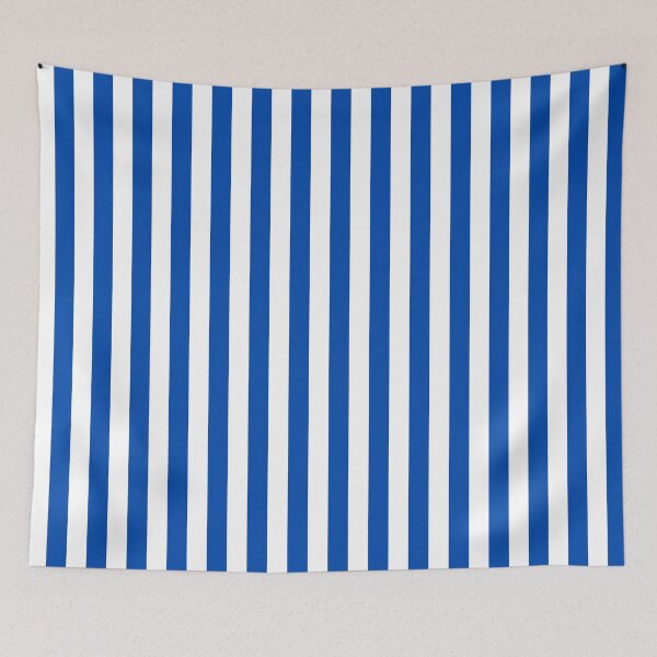 Item preview, Cobalt Blue and White Vertical Stripes designed and sold by ColorPatterns.