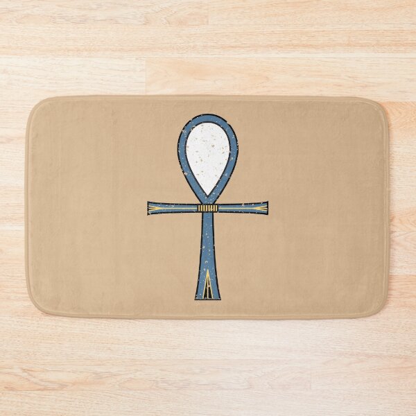 Item preview, Ancient Egyptian Ankh Symbol of Life in Blue & White (S) designed and sold by PyramidPrintWrx.