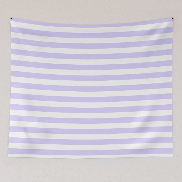Item preview, Pale Lavender Violet and White Horizontal Stripes designed and sold by ColorPatterns.