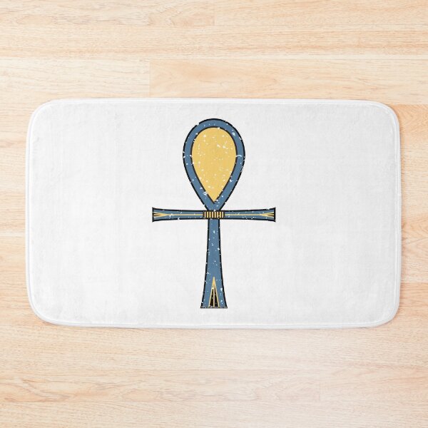 Item preview, Ancient Egyptian Ankh Symbol of Life in Blue & Yellow (W) designed and sold by PyramidPrintWrx.