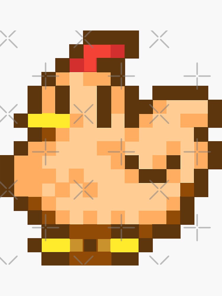 "Pixel Chicken" Sticker for Sale by SCha | Redbubble