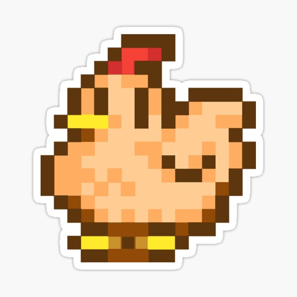 Pixel Chicken Sticker