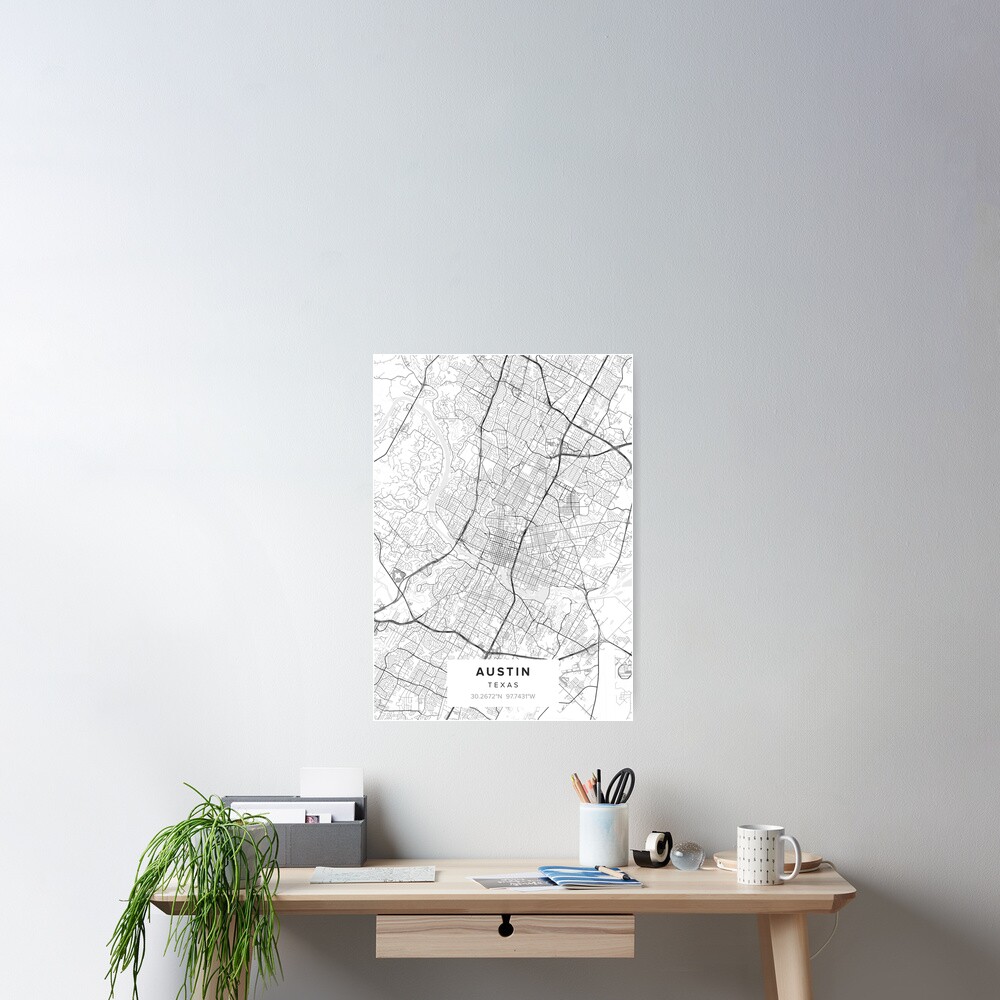 Austin TX Map Poster