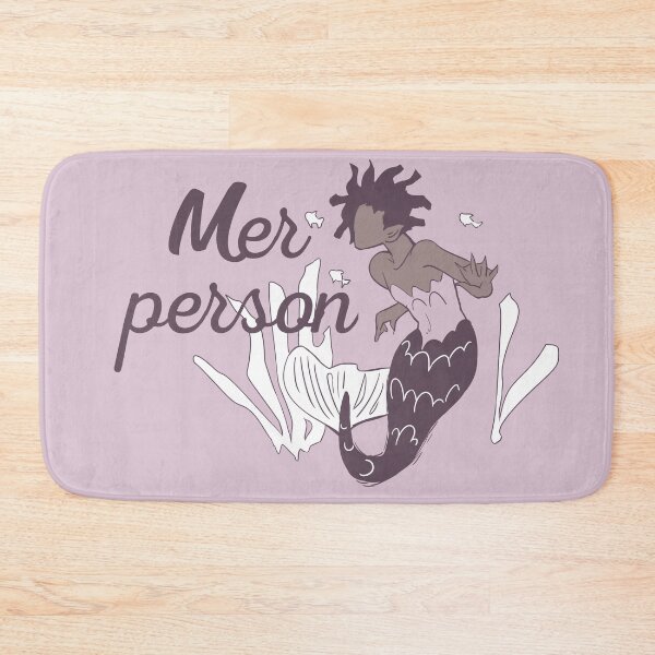 Item preview, Merperson Non-binary Mermaid Merman (Dark Skin) designed and sold by heavyhebi.
