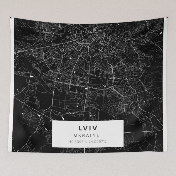 Item preview, Lviv Ukraine Map designed and sold by Kara515.