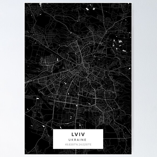 Item preview, Lviv Ukraine Map designed and sold by Kara515.