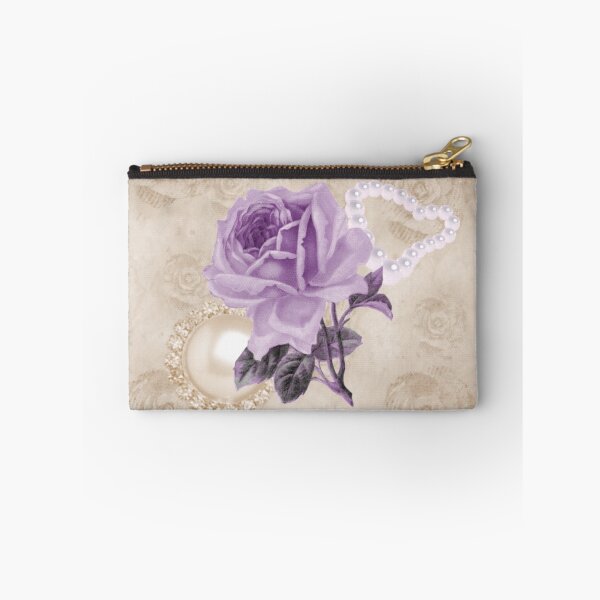 Item preview, Purple Rose Ivory Roses Rhinestone & Heart Pearls designed and sold by moondreamsmusic.
