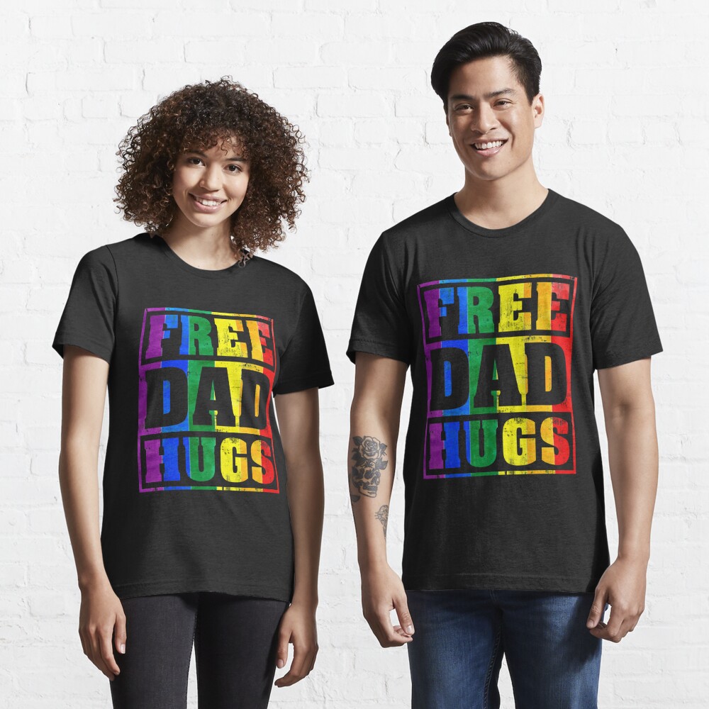 Free Hugs Gay Pride Rainbow Flag Lgbt Heart t-shirt by To-Tee