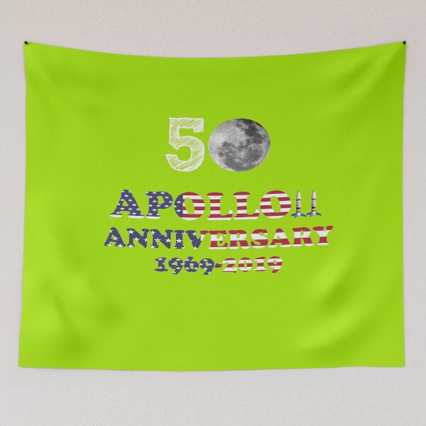 Item preview, 50th Anniversary Apollo 11 Flag usa Moon Landing T shirt designed and sold by Sarah38.