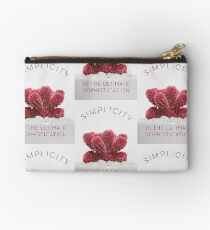 Simplicity is the ultimate sophistication Zipper Pouch