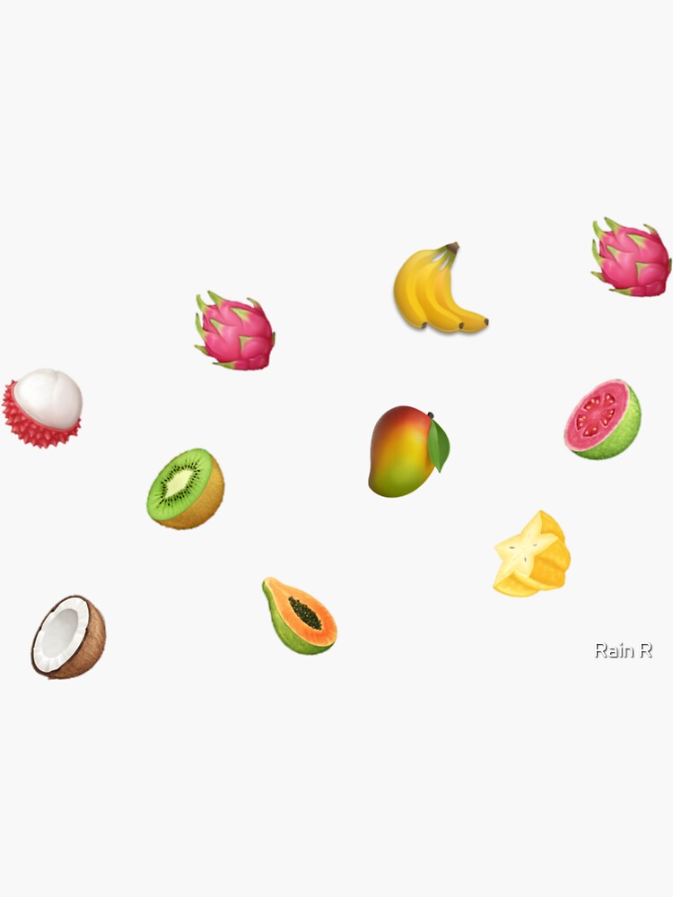 "fruits salad emoji " Sticker by LORRAUN Redbubble