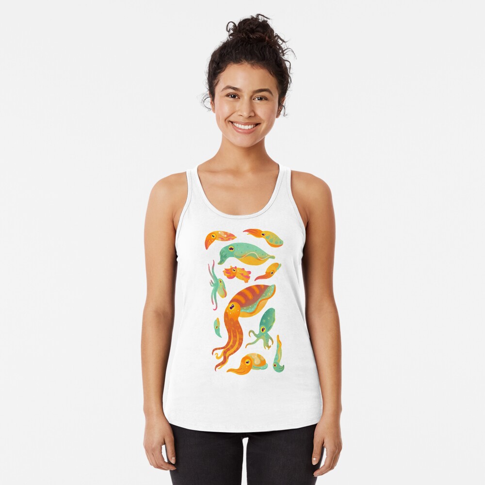Vista previa del artículo con la obra «Camiseta con espalda nadadora», diseñado y vendido por pikaole.