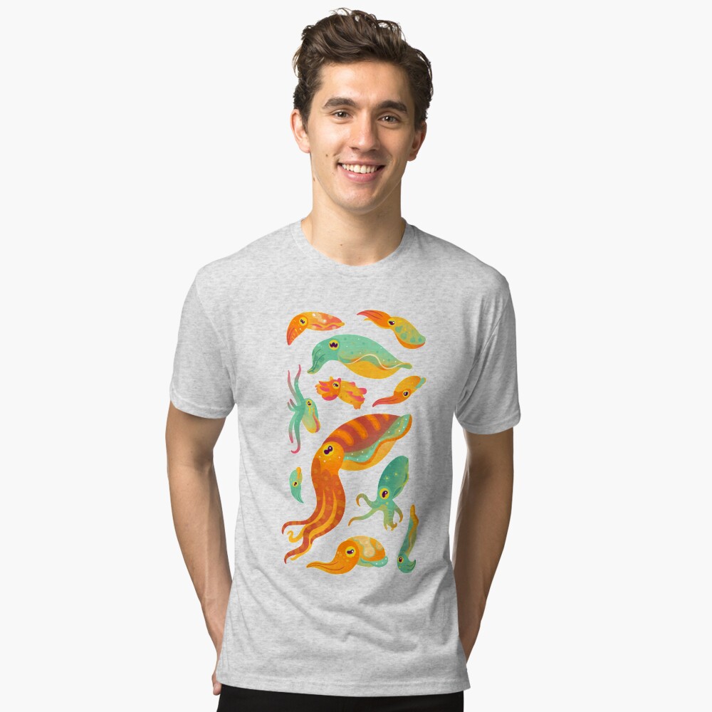 Vista previa del artículo con la obra «Camiseta de tejido mixto», diseñado y vendido por pikaole.