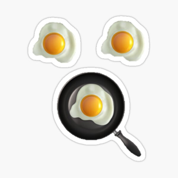 "fried egg emoji" Sticker by LORRAUN Redbubble