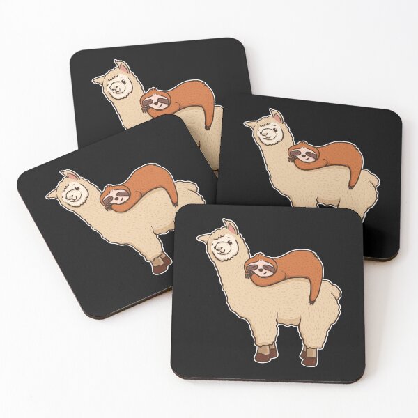Item preview, Cute & Funny Sloth Sleeping on Llama Friend designed and sold by perfectpresents.