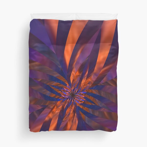 Abstract in Orange and Purple Duvet Cover