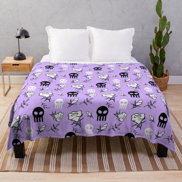 Item preview, skulls and roses on purple designed and sold by M-Lorentsson.