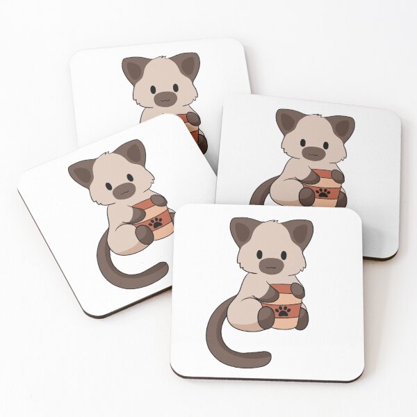 Item preview, Siamese Cat with Coffee designed and sold by BiscuitSnack.