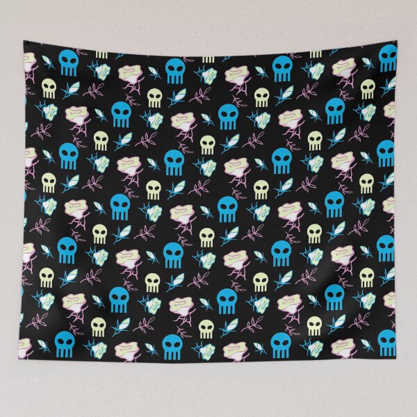 Item preview, skulls and roses designed and sold by M-Lorentsson.