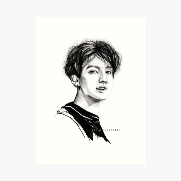 BTS Jungkook BE Print of Original Drawing 