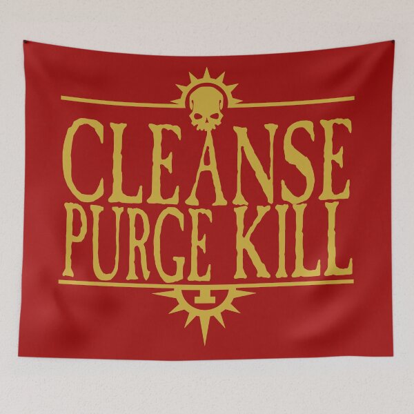Item preview, Cleanse Purge Kill Golden designed and sold by SideQuest - Scribbled Chaos!.
