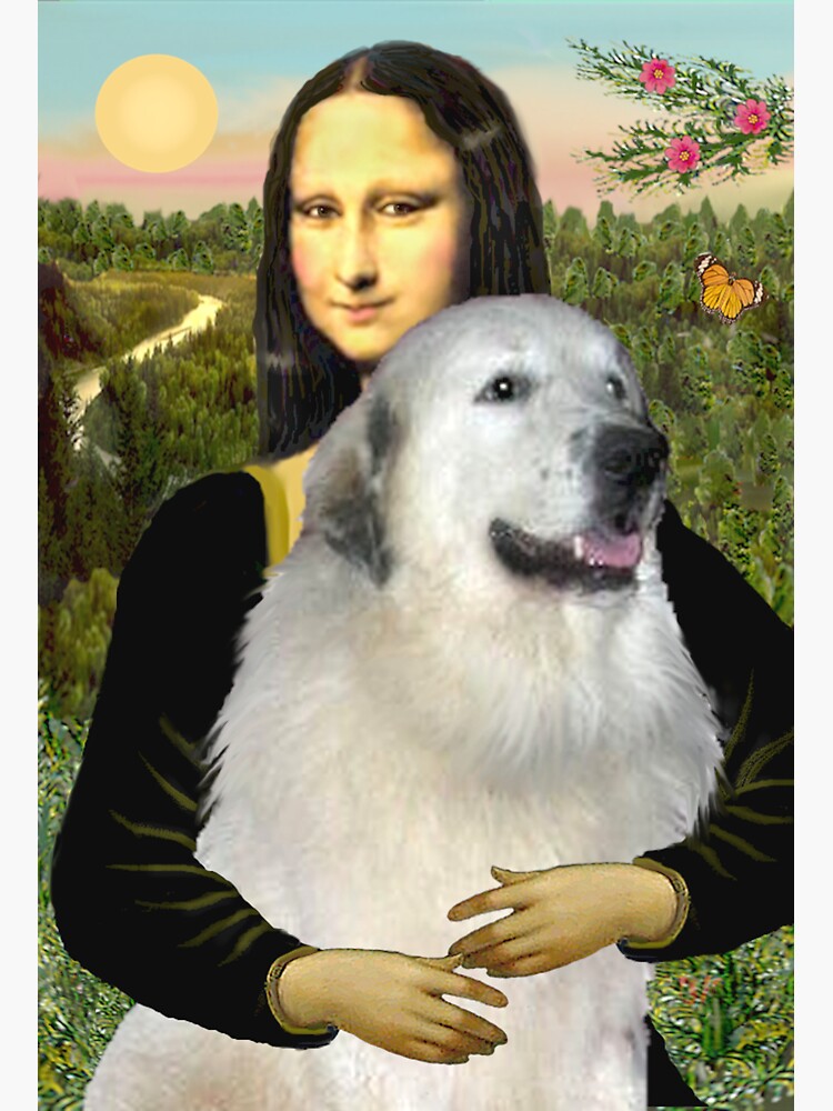 Mona Lisa and her Great Pyrenees by JeanBFitzgerald