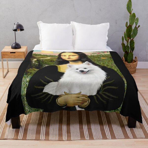 Item preview, Mona Lisa and her American Eskimo Dog designed and sold by JeanBFitzgerald.