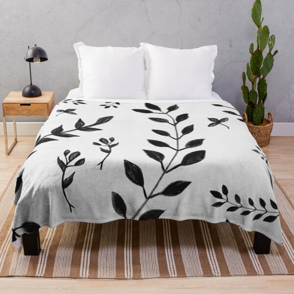 Item preview, Black & White Leaves Pattern #4 #drawing #decor #art designed and sold by Anita's & Bella's Art.