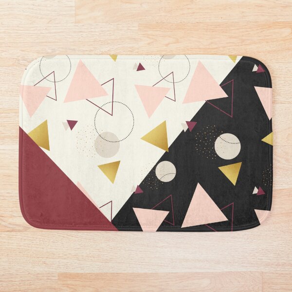 Triangles Mix #redbubble #decor #buyart Bath Mat