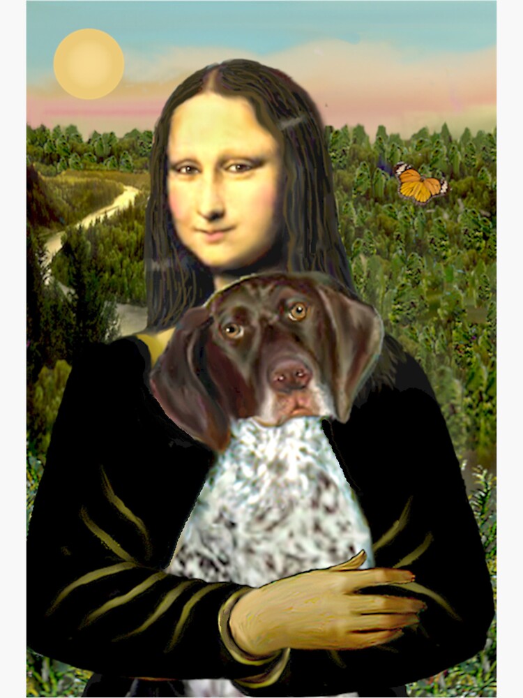 Mona Lisa and her German Short Haired Pointer by JeanBFitzgerald