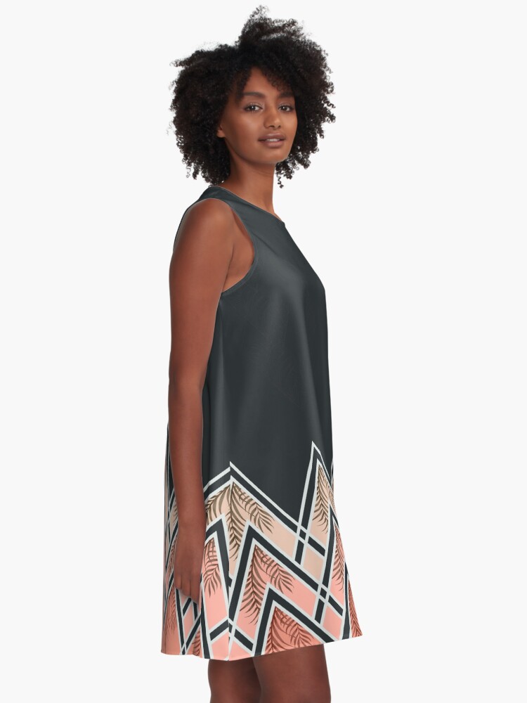 Alternate view of Pink Déco Mountains A-Line Dress