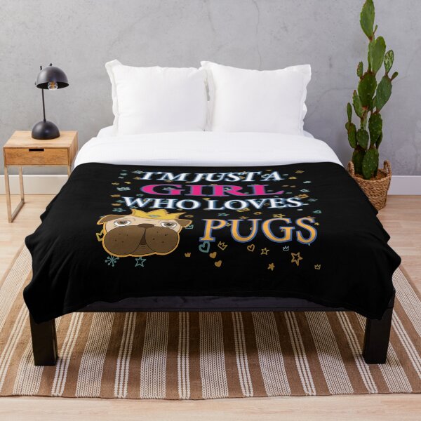 Item preview, Just a girl who loves pugs designed and sold by TeeStormArt.