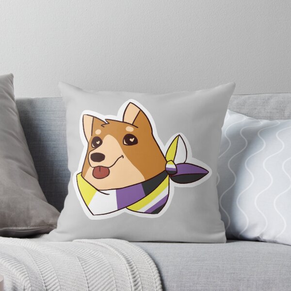 Aperçu de l'œuvre LGBT + Pride Doggo non binaire créée et vendue par Finn van Cappelle.