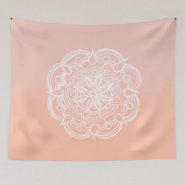 Item preview, Peach Blush Romantic Flower Mandala #3 #drawing #decor #art  designed and sold by Anita's & Bella's Art.