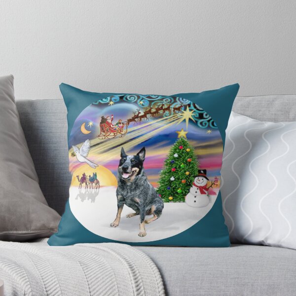Item preview, Christmas Magic with an Australian Cattle Dog designed and sold by JeanBFitzgerald.