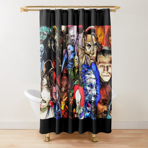 Collage Of Horror Shower Curtain
