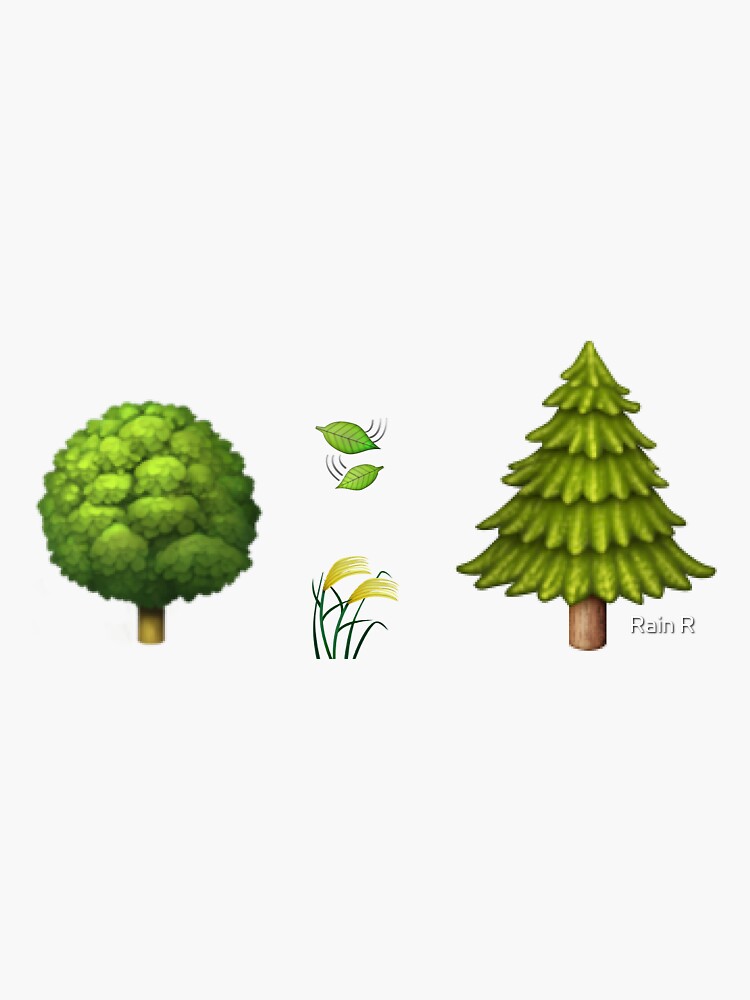 "tree emoji" Sticker by LORRAUN Redbubble