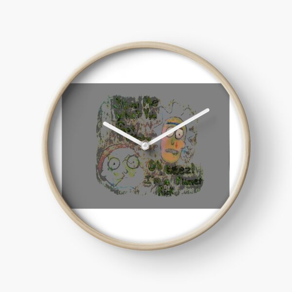 Welcome to planet Morty cartoon Clock