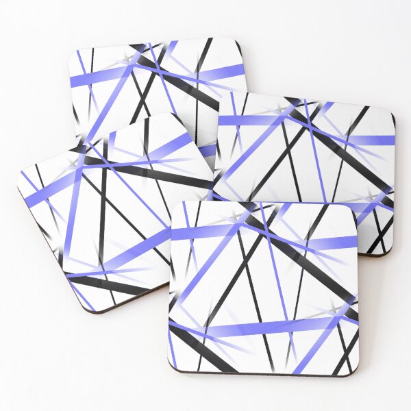 Item preview, Seamless Abstract Blue and Black Stripes on White Pattern designed and sold by taiche.
