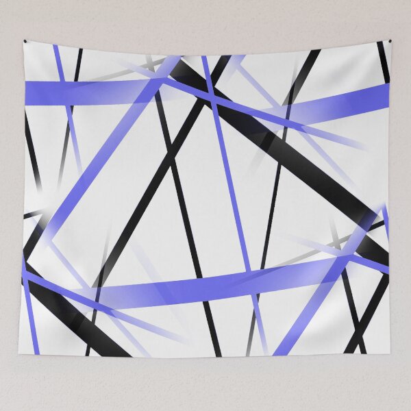 Item preview, Seamless Abstract Blue and Black Stripes on White Pattern designed and sold by taiche.