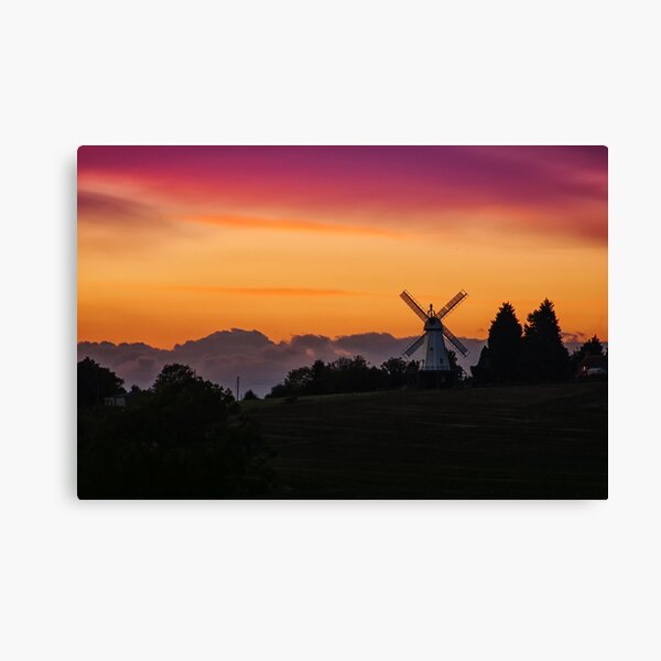 The Windmill After The Sun Has Set Canvas Print
