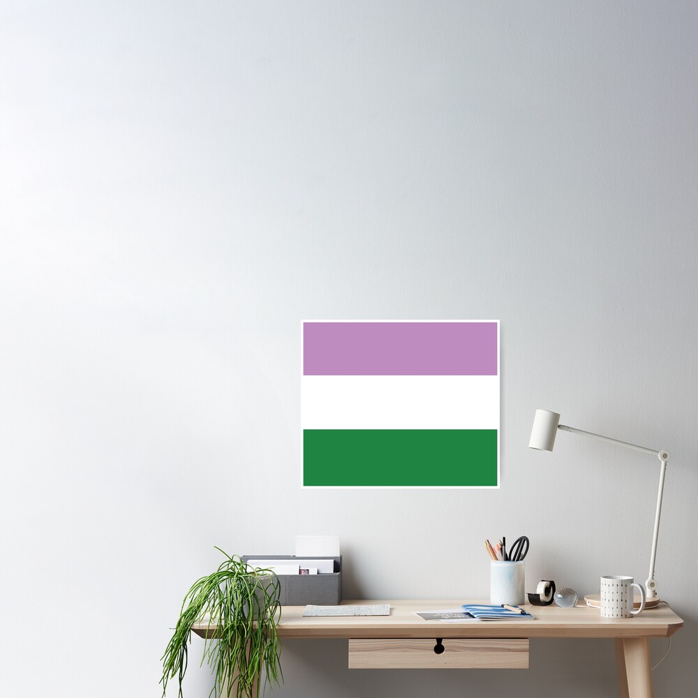 Genderqueer Pride Flag Poster By Showyourpride Redbubble 1493