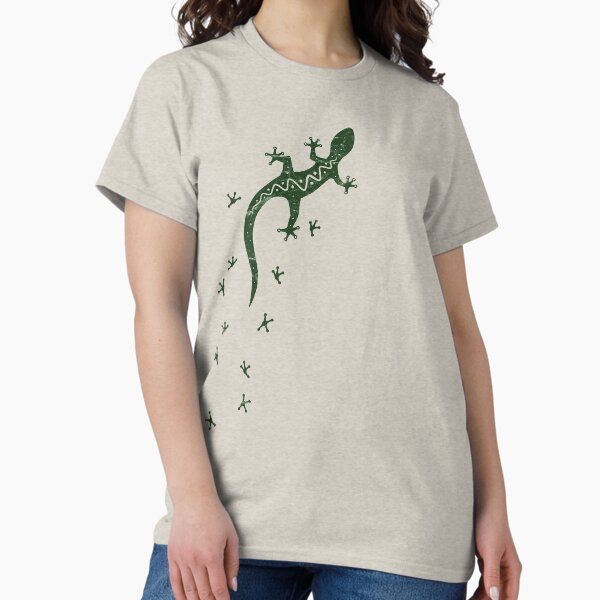 Item preview, Retro Artsy Gecko Drawing With Tracks | Vintage Lizard designed and sold by Skizzenmonster.