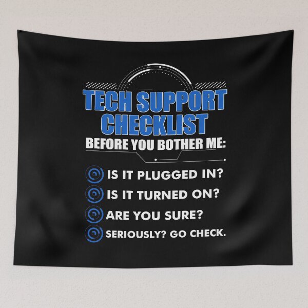 Item preview, Funny Tech Support Checklist Design designed and sold by tshirtexpressiv.