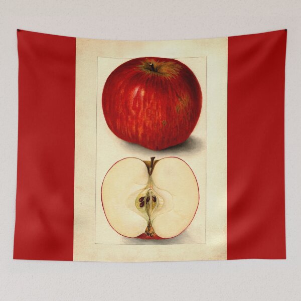 Item preview, Vintage Botanical Apple Watercolor Fruit Painting designed and sold by Glimmersmith.
