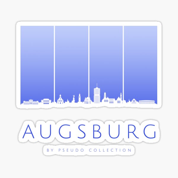 Artikel-Vorschau von Skyline Augsburg Blau, designt und verkauft von PCollection.