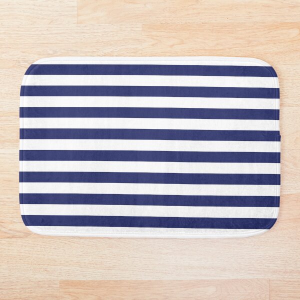 Blue And White Striped Bath Mats Redbubble