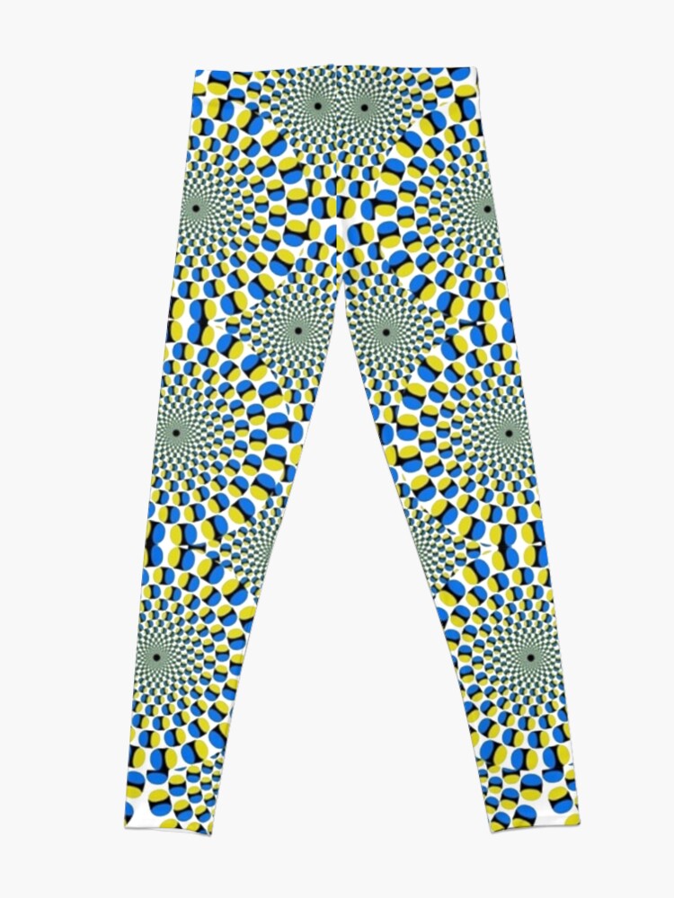 Alternate view of #Optical #Illusion Pattern Abstract Decoration Art Illustration Design Flower Leggings